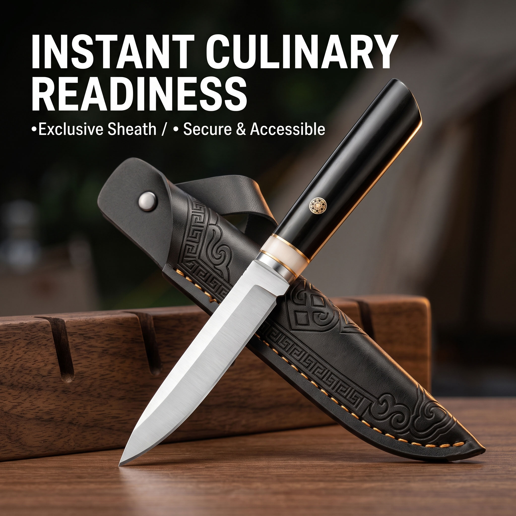 Bushcraft Knife Fixed - Coltello da Esterno Ultra Affilato e